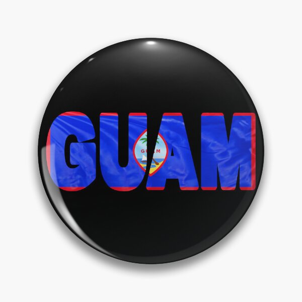 Item preview, GUAM - USA Flag Flying in Wind cut to Letters Souvenir Sticker Shirt designed and sold by Adam Gormley.