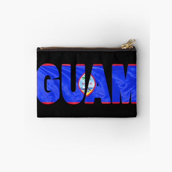 Item preview, GUAM - USA Flag Flying in Wind cut to Letters Souvenir Sticker Shirt designed and sold by Adam Gormley.