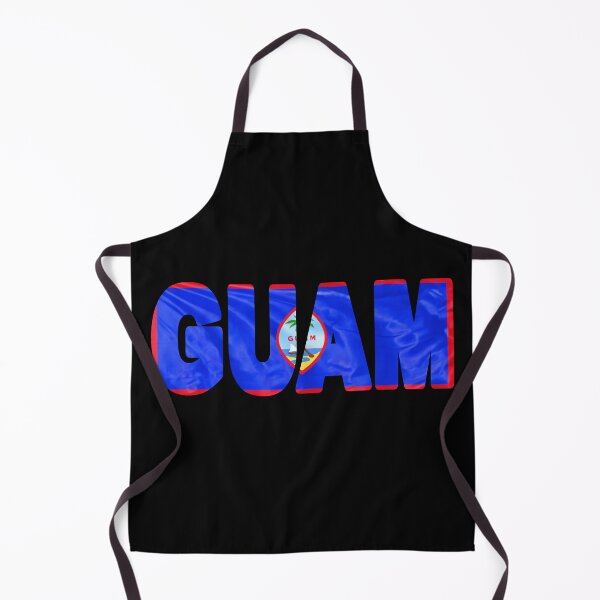 Item preview, GUAM - USA Flag Flying in Wind cut to Letters Souvenir Sticker Shirt designed and sold by Adam Gormley.