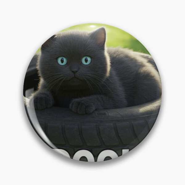 Item preview, cute cat in tire swing designed and sold by botravitz.
