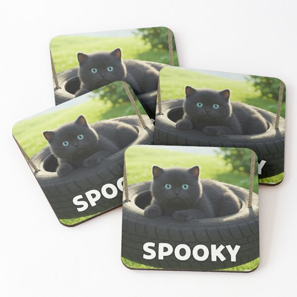 Item preview, cute cat in tire swing designed and sold by botravitz.