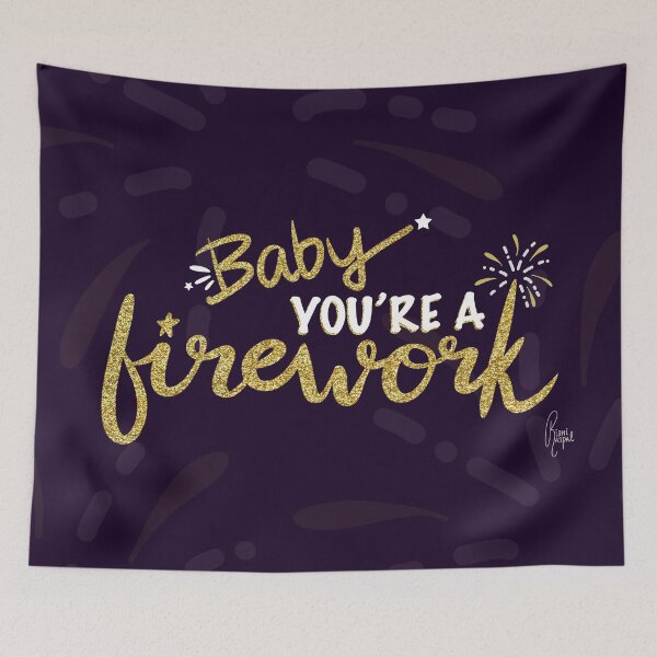 Item preview, Baby You're a Firework Motivational Quote designed and sold by thecolorbirdie.