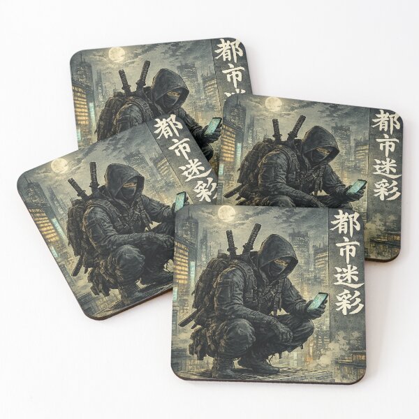 Item preview, Modern Shinobi Techwear Art | Cyberpunk Japanese Poster designed and sold by maaameee.