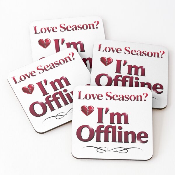 Item preview, Love Season? I’m Offline-Anti Valentine Quote Aesthetic Heart Typography designed and sold by Aarvya Fashion Club ( A.F.C ).
