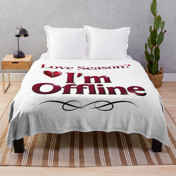 Item preview, Love Season? I’m Offline-Anti Valentine Quote Aesthetic Heart Typography designed and sold by Aarvya Fashion Club ( A.F.C ).