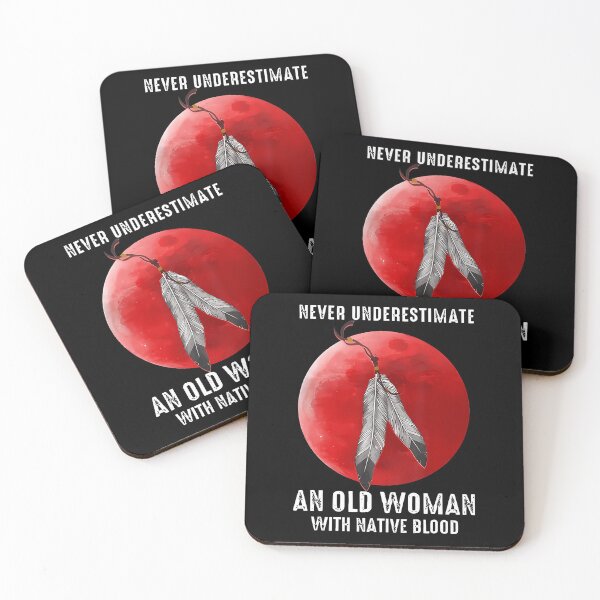 Item preview, Never Underestimate An Old Woman With Native Blood designed and sold by cordfried3h.