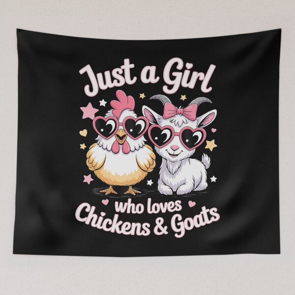 Item preview, Cute Just A Girl Who Loves Chickens And Goats Farming Farmer designed and sold by desuyomoskov7.