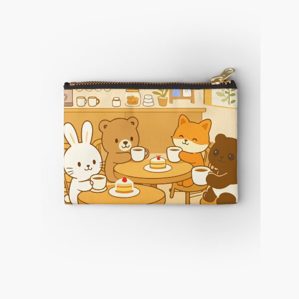 Item preview, Cozy Animal Café Scene with Tea and Cake designed and sold by WanwisaChuenlom.
