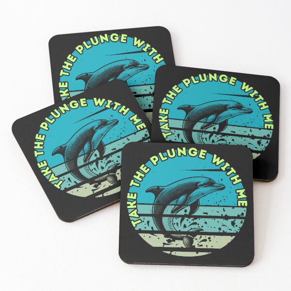 Item preview, Take the Plunge With Me Dolphin Ocean Aesthetic Art designed and sold by UUniqueIImprint.