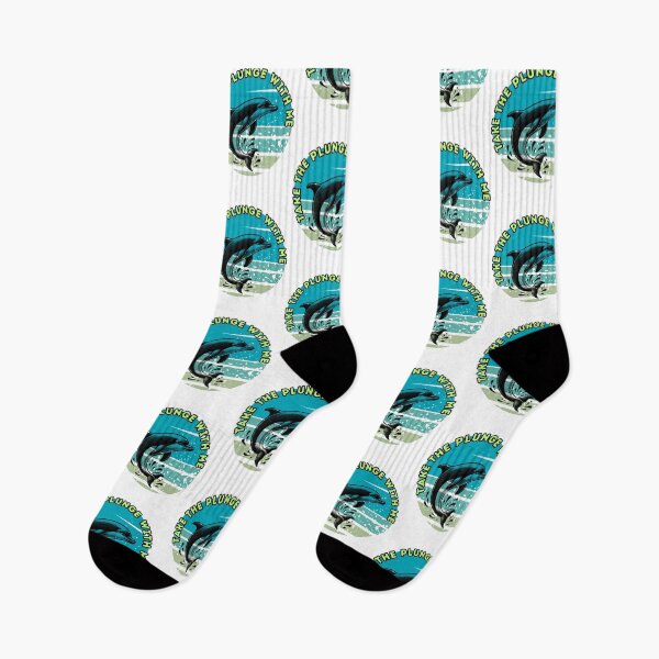 Item preview, Take the Plunge With Me Dolphin Ocean Aesthetic Art designed and sold by UUniqueIImprint.