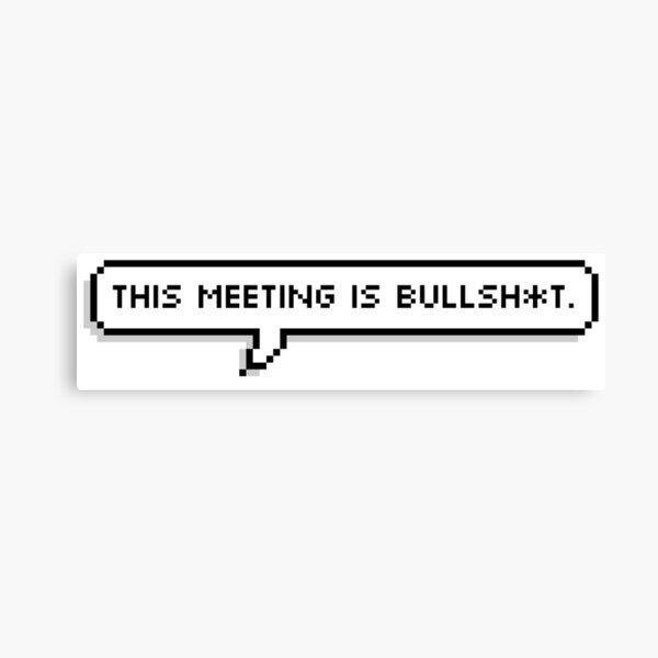 This Meeting is Bullsh*t Canvas Print