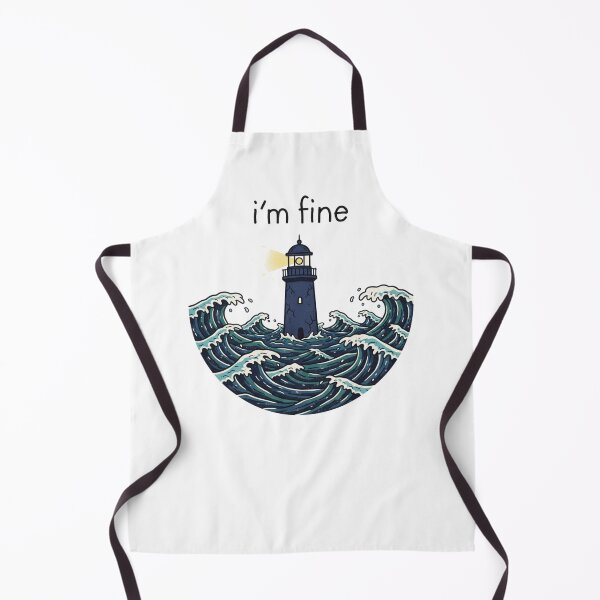 Item preview, i’m fine” Lighthouse in Chaos — Mental Health Design designed and sold by TakeAgood.