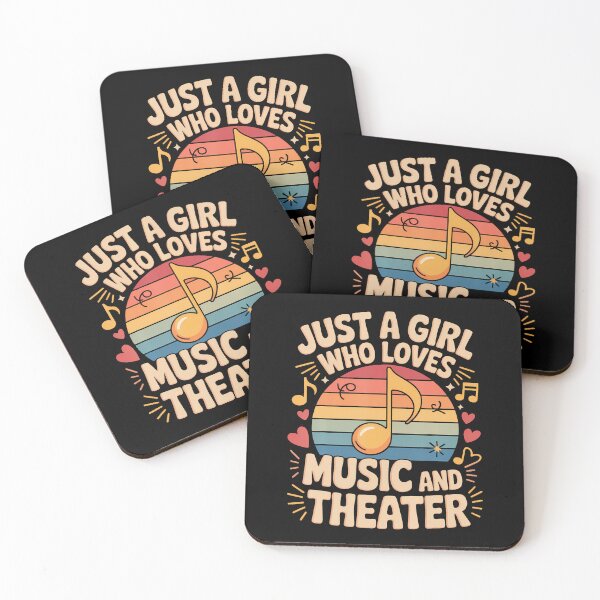Item preview, Just A Girl Who Loves Music And Theater Drama Lovers Girls designed and sold by PaulaStokes2.
