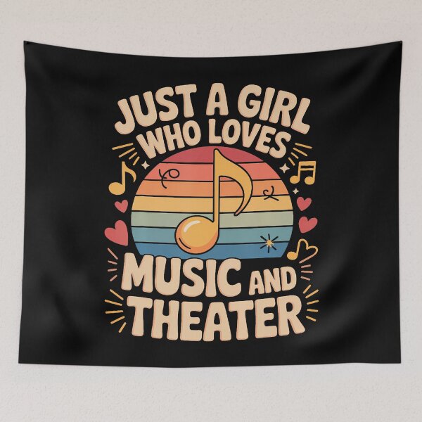 Item preview, Just A Girl Who Loves Music And Theater Drama Lovers Girls designed and sold by PaulaStokes2.