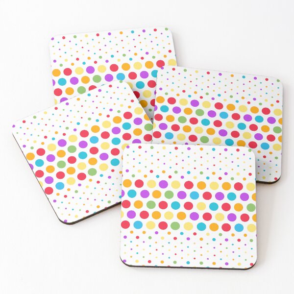 Item preview, Dotwave Colorful Polka Dots on White designed and sold by POLKAIWERX.