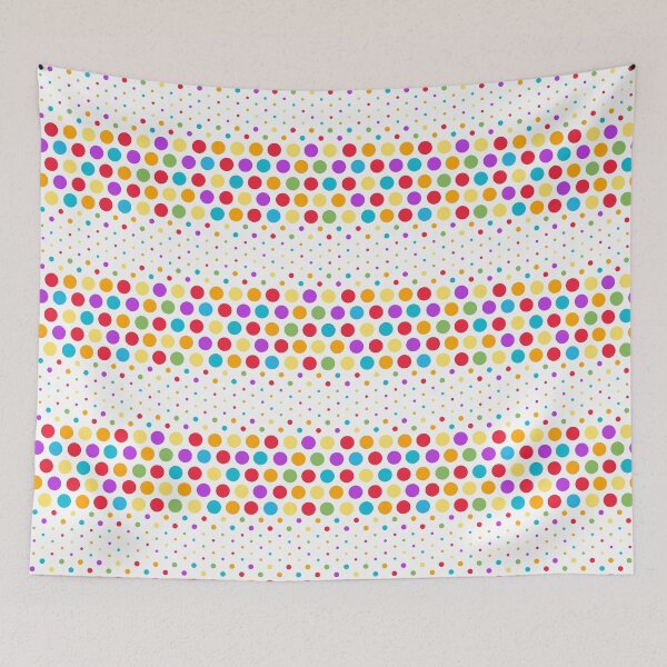 Item preview, Dotwave Colorful Polka Dots on White designed and sold by POLKAIWERX.