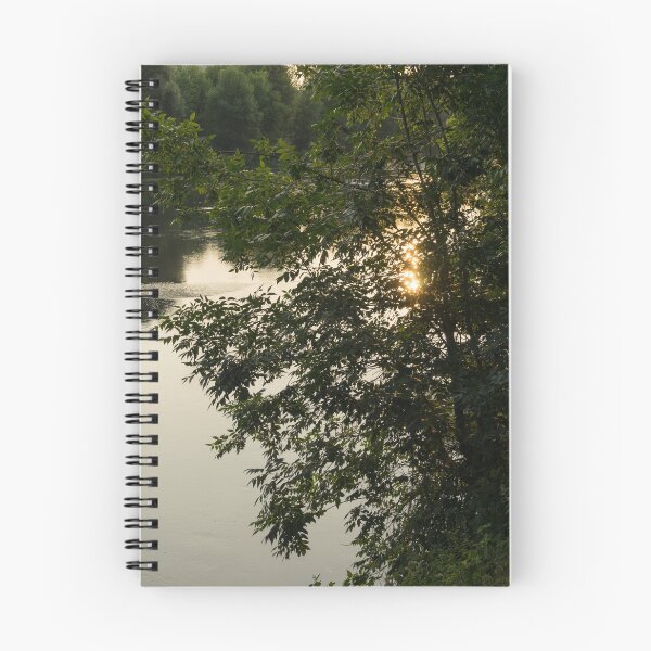 Item preview, Forested Riverbank with a Golden Sunpath designed and sold by Georgia Mizuleva.