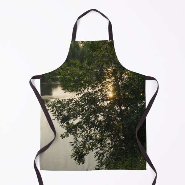 Item preview, Forested Riverbank with a Golden Sunpath designed and sold by Georgia Mizuleva.