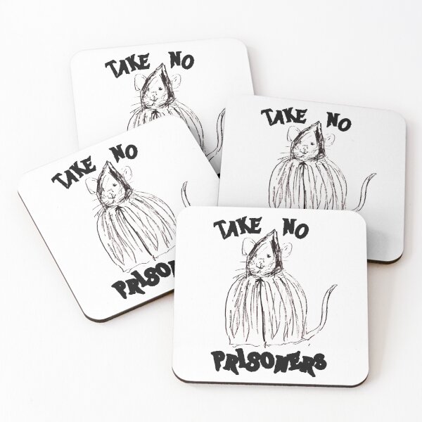 Item preview, Take No Prisoners Funny Metal Mouse designed and sold by Swan and Raven Studio.