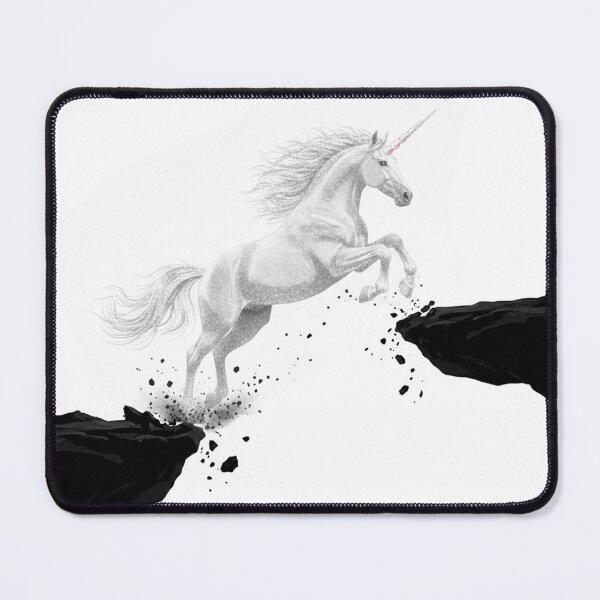 Item preview, Silver Unicorn Leaping Across Chasm designed and sold by Raemia.