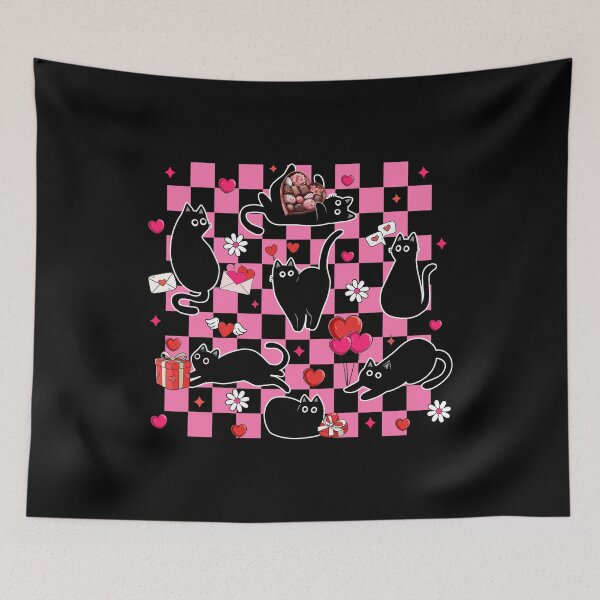 Item preview, Retro Black Cat Valentines Day designed and sold by jackelmbradyt.