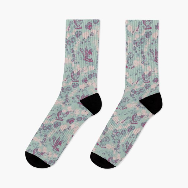 Item preview, French Country Chicken Chinoiserie - Vibrant Retro Multi Color designed and sold by LoveAlways-AEP.