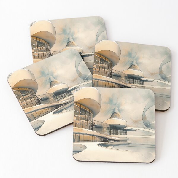 Item preview, Neo Modern Pavilion – Flowing Architectural Forms designed and sold by NeoNebulaArt.