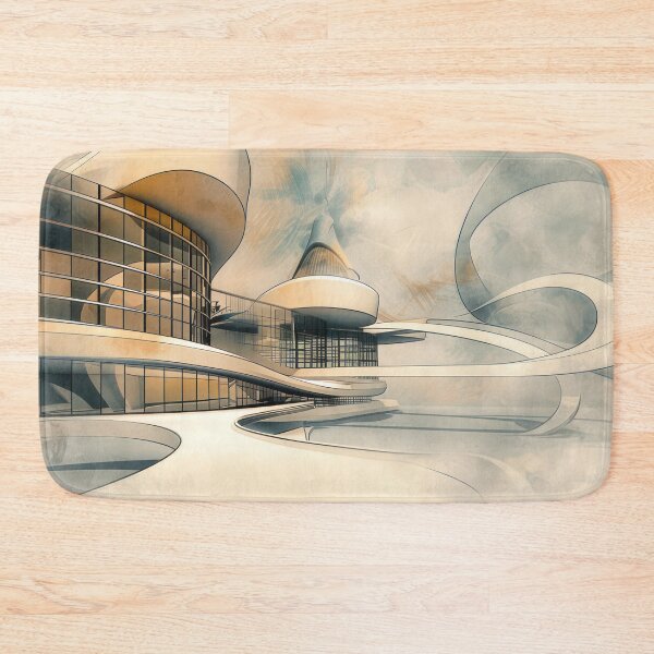 Item preview, Neo Modern Pavilion – Flowing Architectural Forms designed and sold by NeoNebulaArt.