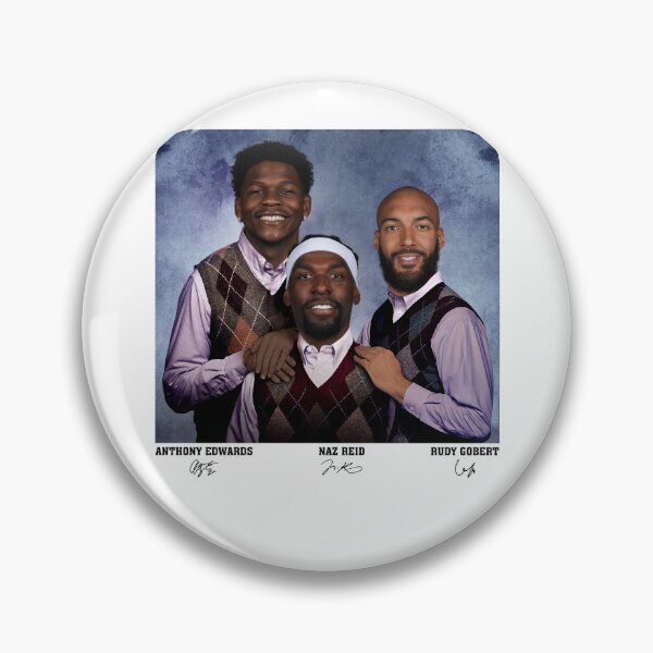 Item preview, Anthony Edwards Rudy Gobert Naz Reid Basketball  designed and sold by RebeccaLittlee.