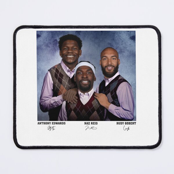 Item preview, Anthony Edwards Rudy Gobert Naz Reid Basketball designed and sold by RebeccaLittlee.