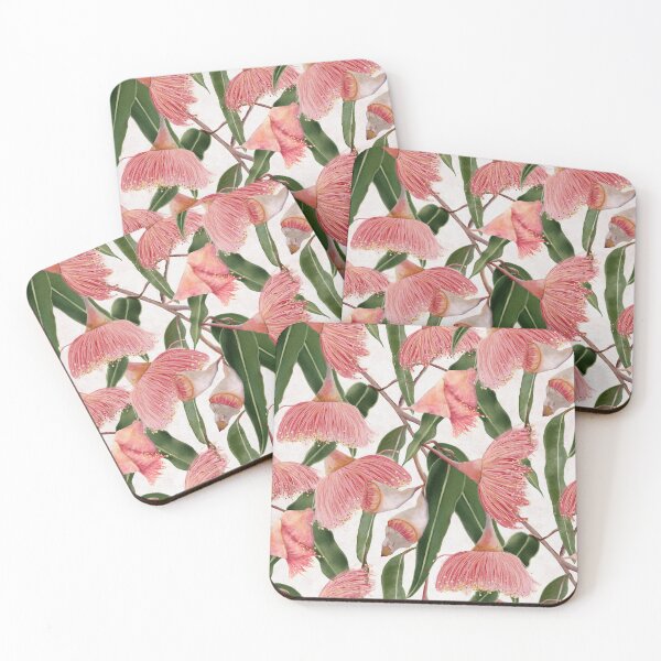 Item preview, Blush Gum Blossoms – Australian Eucalyptus Floral Art designed and sold by Catherine Wallace Art.