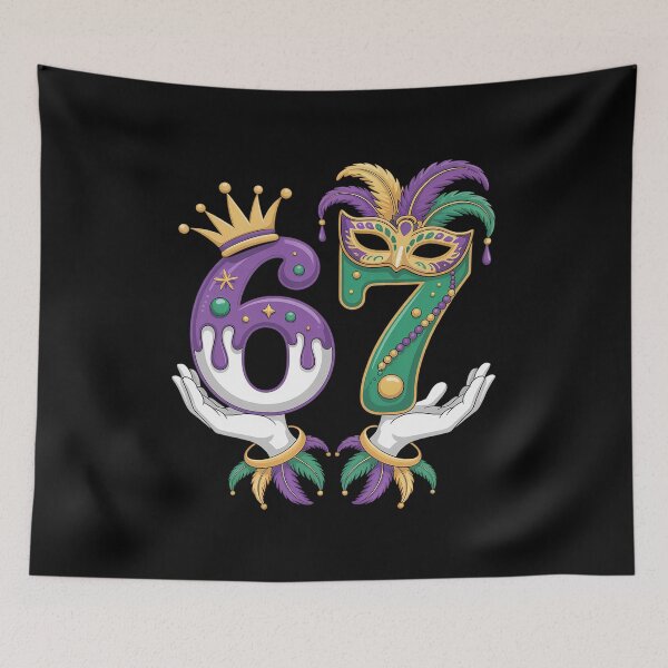 Item preview, 67 Mardi Gras 6 7 Meme Six Seven for Men Women designed and sold by SIGORDESIGN.