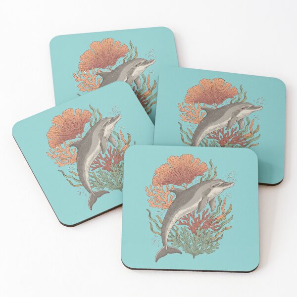 Item preview, Dolphin Leaping with Fan Coral designed and sold by BirdsnStuff.