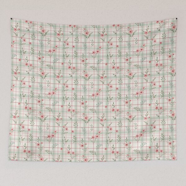 Item preview, Petal Plaid – Blooms, Grids & Gentle Charm designed and sold by PatternFlux.