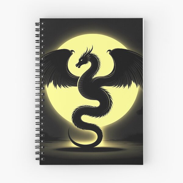 Item preview, Copy of Mystical Dragon Silhouette with Twisting Tail under Moonlit Sky Design designed and sold by NovaDigitalArt45.