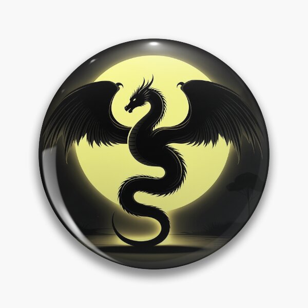 Item preview, Copy of Mystical Dragon Silhouette with Twisting Tail under Moonlit Sky Design designed and sold by NovaDigitalArt45.