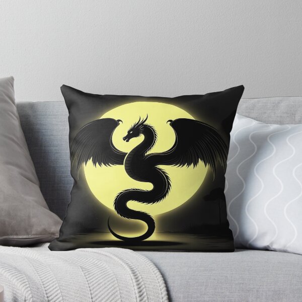 Item preview, Copy of Mystical Dragon Silhouette with Twisting Tail under Moonlit Sky Design designed and sold by NovaDigitalArt45.