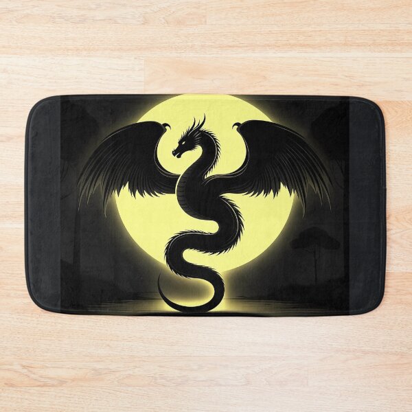 Item preview, Copy of Mystical Dragon Silhouette with Twisting Tail under Moonlit Sky Design designed and sold by NovaDigitalArt45.