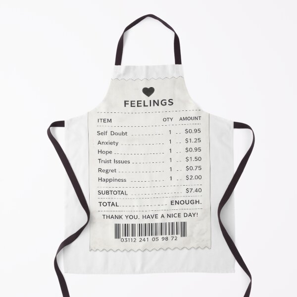 Item preview, Feelings Receipt Funny Mental Health Humor Enough designed and sold by jgvisualarts.