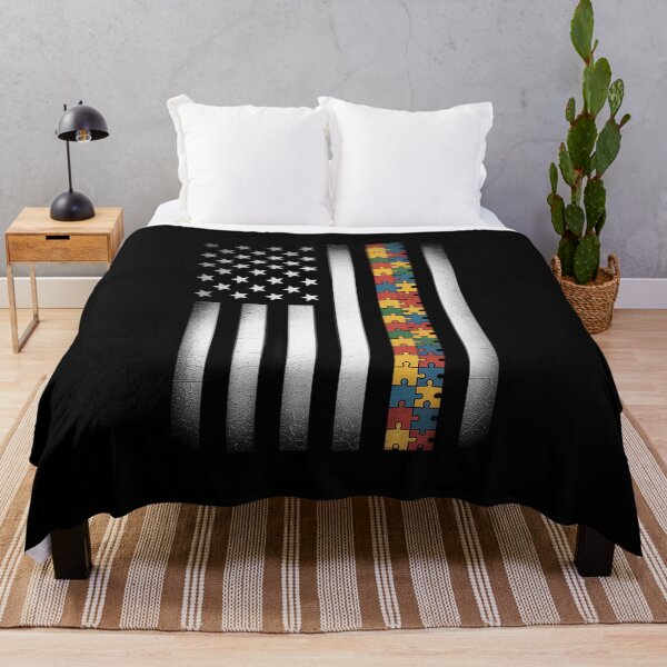 Item preview, Autism Awareness American Flag designed and sold by SIGORDESIGN.