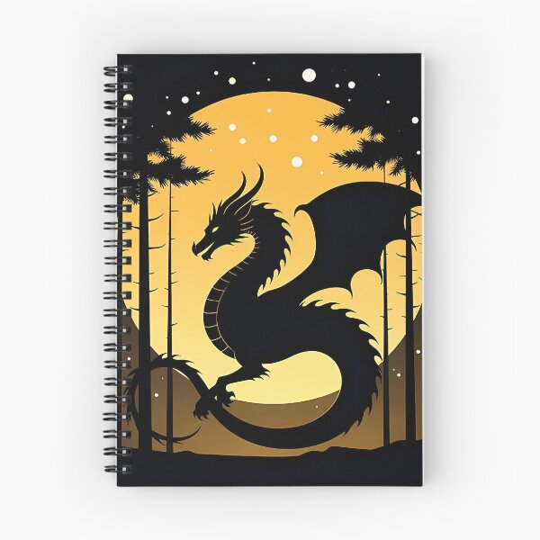 Item preview, Copy of Mystical Dragon Silhouette with Twisting Tail under Moonlit Sky Design designed and sold by NovaDigitalArt45.