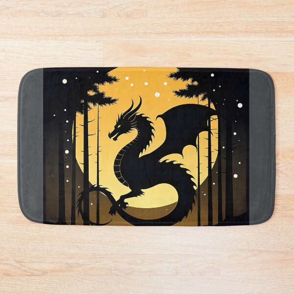 Item preview, Copy of Mystical Dragon Silhouette with Twisting Tail under Moonlit Sky Design designed and sold by NovaDigitalArt45.