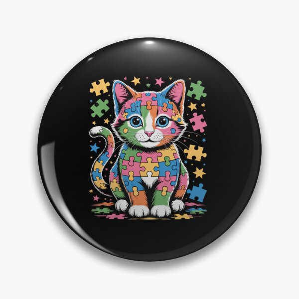 Item preview, Autism Awareness Cat designed and sold by SIGORDESIGN.