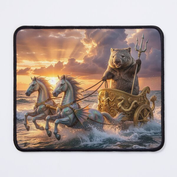 Item preview, Wombat Poseidon in His Horse-Drawn Chariot designed and sold by Tridentulus.