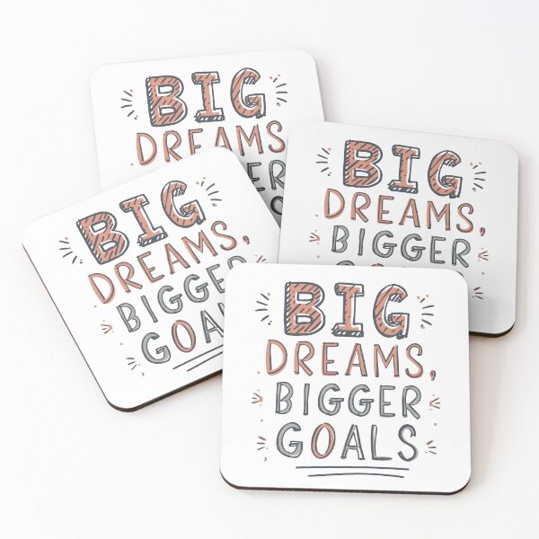 Item preview, Big Dreams Bigger Goals Quote Design designed and sold by DavidTeeStudio.