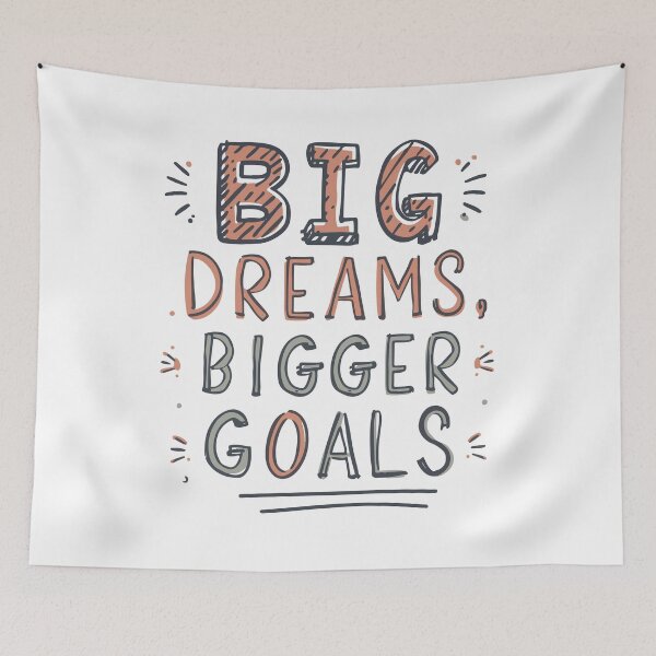 Item preview, Big Dreams Bigger Goals Quote Design designed and sold by DavidTeeStudio.