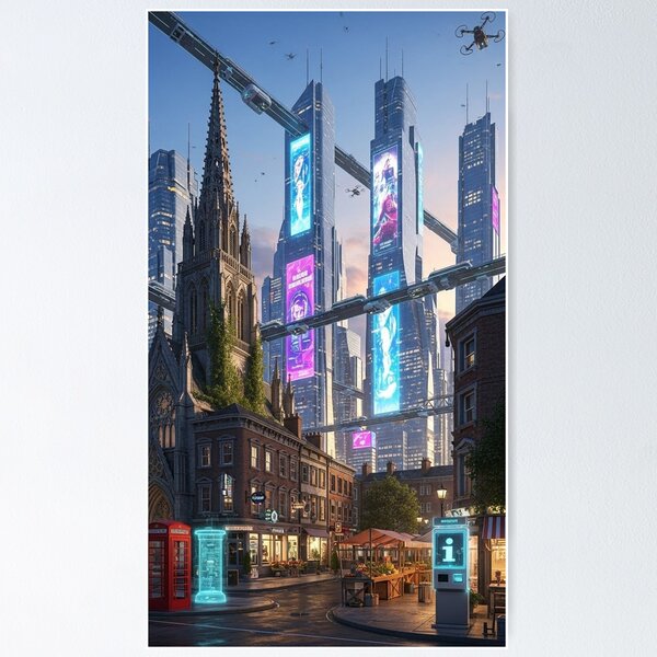 Item preview, A futuristic city with contrasts from the past designed and sold by Losancestros.