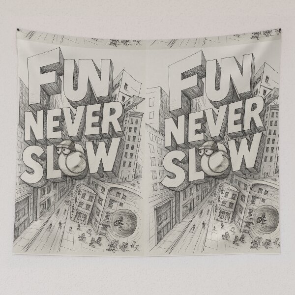 Item preview, Fun Never Slow Funny Snail in the City Drawing designed and sold by snewen.