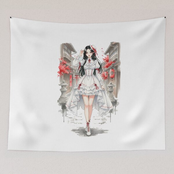 Item preview, Classic Kpop Girl Anime Tokio Japanese Chinese Korean Ink Water-splash Sumi-E Art Desing  designed and sold by blacksealstudio.