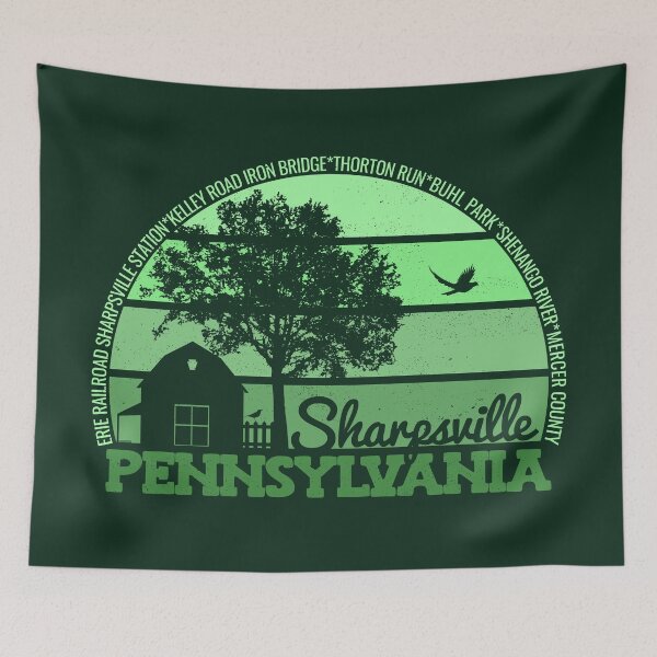Item preview, Sharpsville Pennsylvania Sunset Retro Vintage Local Pride Logo designed and sold by CRHPOD20.